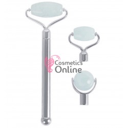 Piatra pentru masaj din sticla Cod ASP02 Alb Opal cu 2 capete de schimb